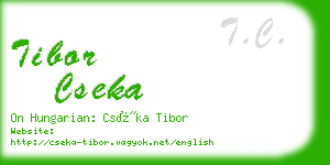 tibor cseka business card